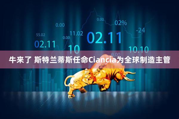 牛来了 斯特兰蒂斯任命Ciancia为全球制造主管