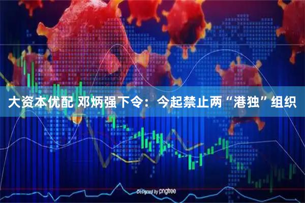 大资本优配 邓炳强下令：今起禁止两“港独”组织