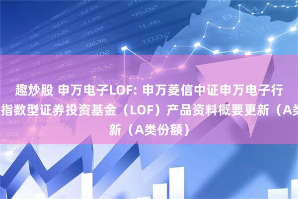趣炒股 申万电子LOF: 申万菱信中证申万电子行业投资指数型证券投资基金（LOF）产品资料概要更新（A类份额）