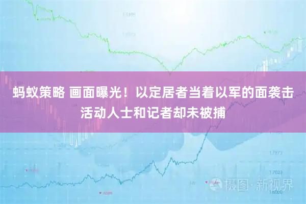蚂蚁策略 画面曝光！以定居者当着以军的面袭击活动人士和记者却未被捕